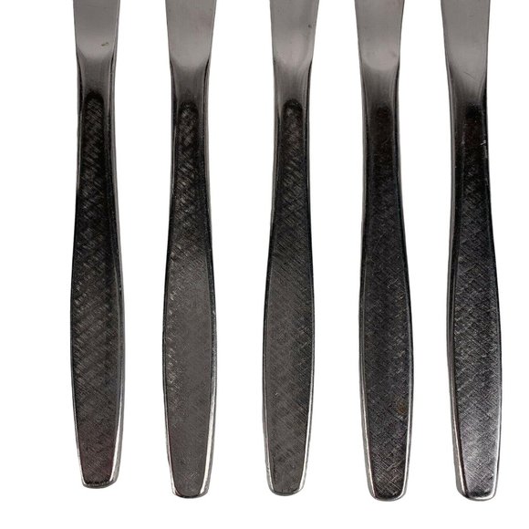 Rogers IS Stainless USA INS185 Modern Solid Burnished Knives Knife Lot of 5 - Picture 2 of 10